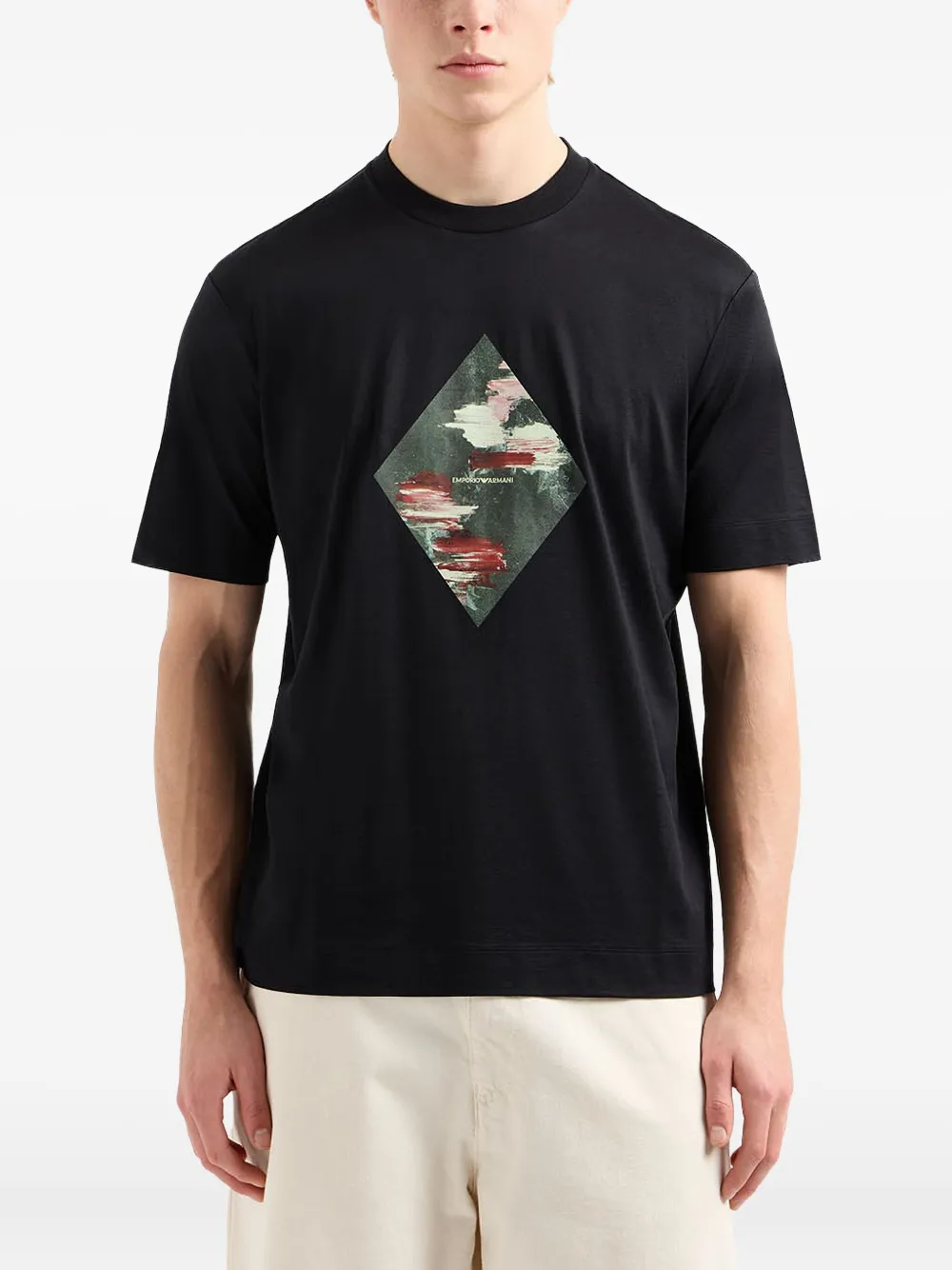 Emporio Armani diamond-print t-shirt | T-Shirts | Image 2
