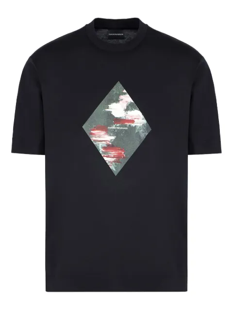 Emporio Armani diamond-print t-shirt