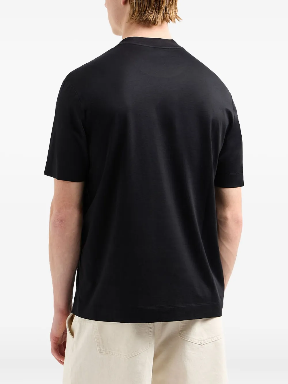 Emporio Armani T-shirt met diamantprint Zwart