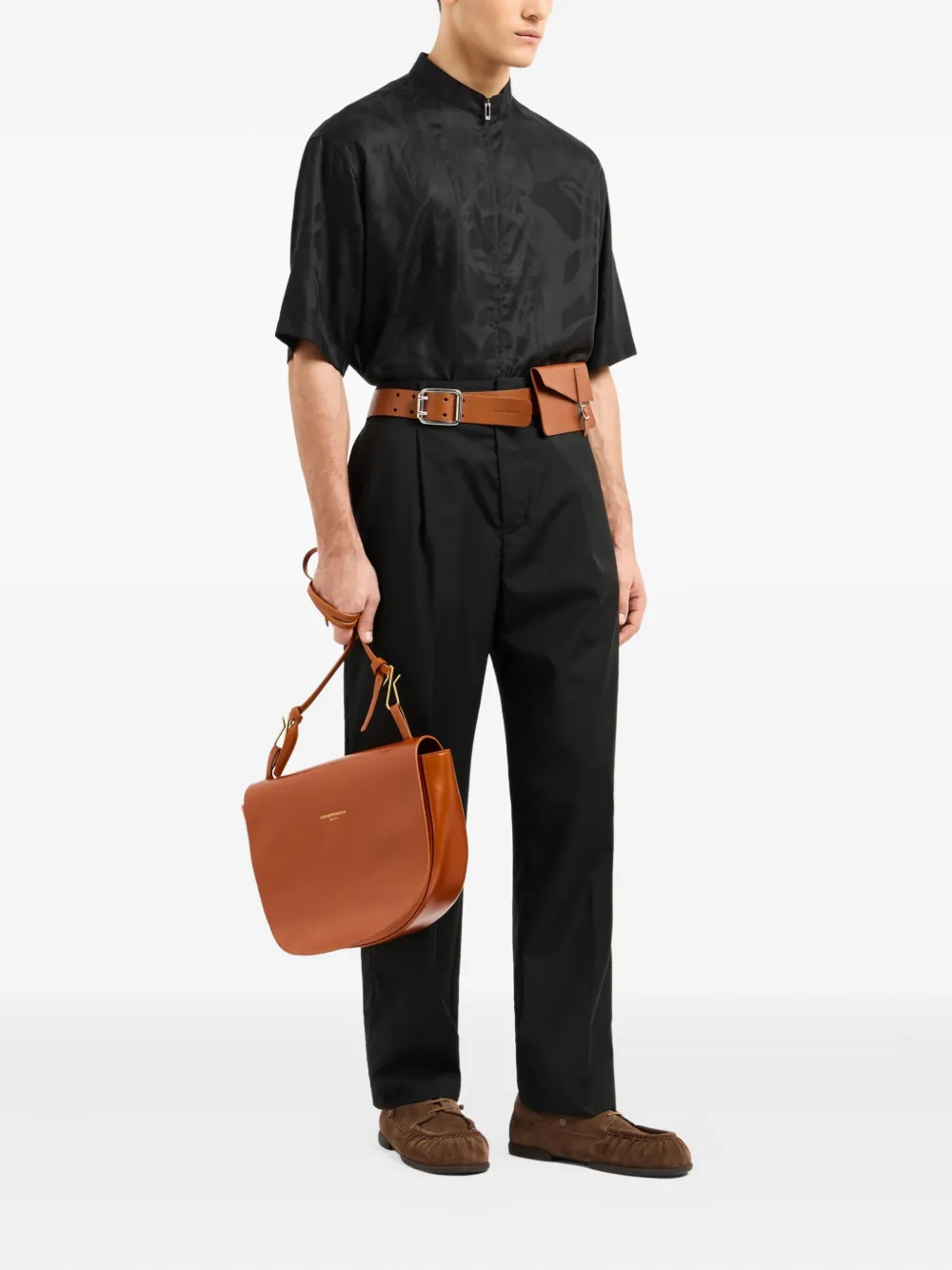 Emporio Armani zip-front short-sleeved lightweight jacket | Lightweight Jackets | Image 2