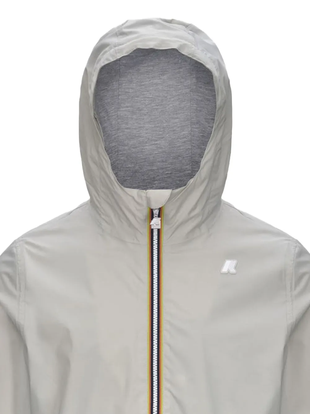 K-Way Jack met logoprint en capuchon Grijs
