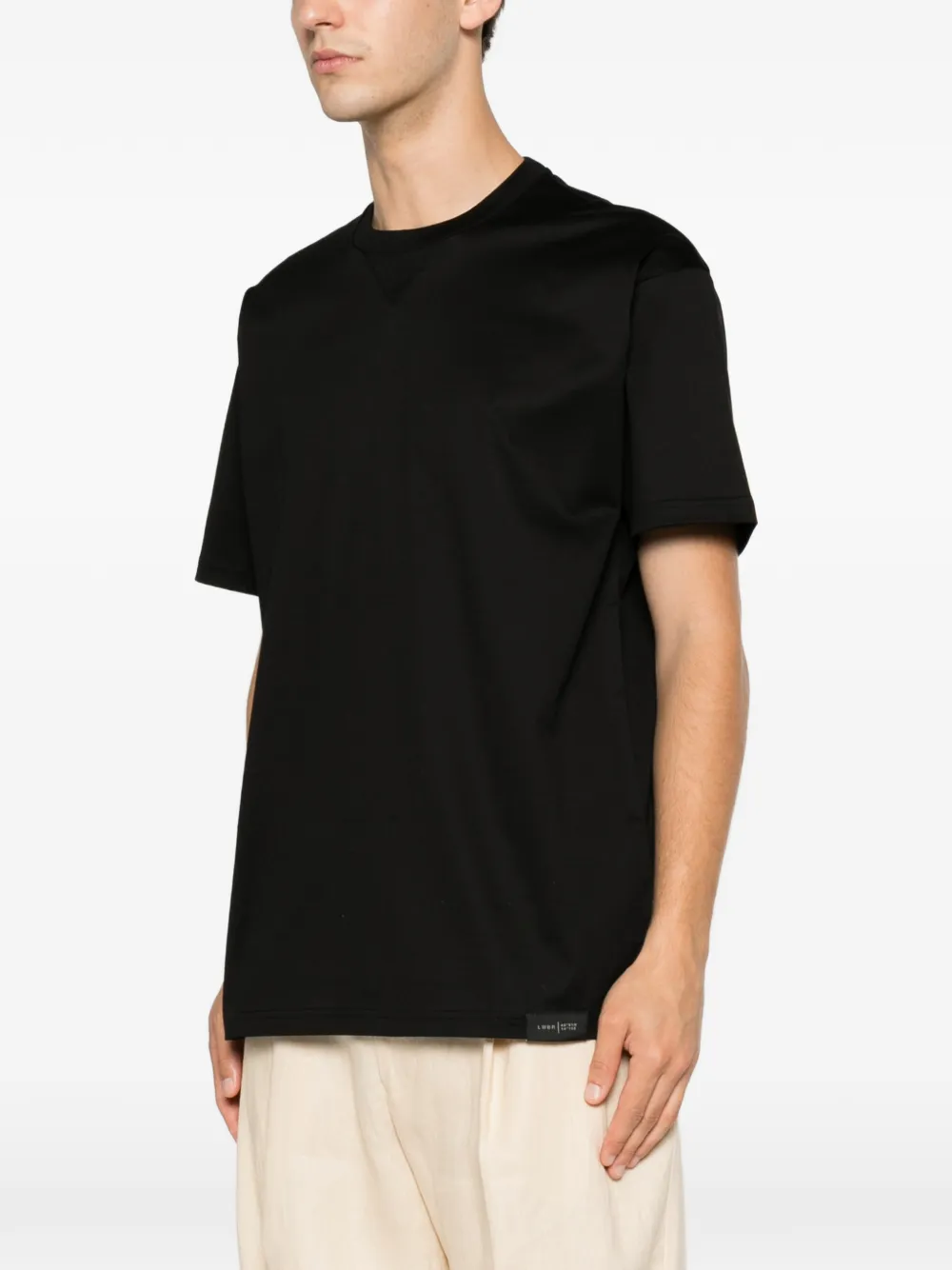 Low Brand T-shirt met logopatch Zwart