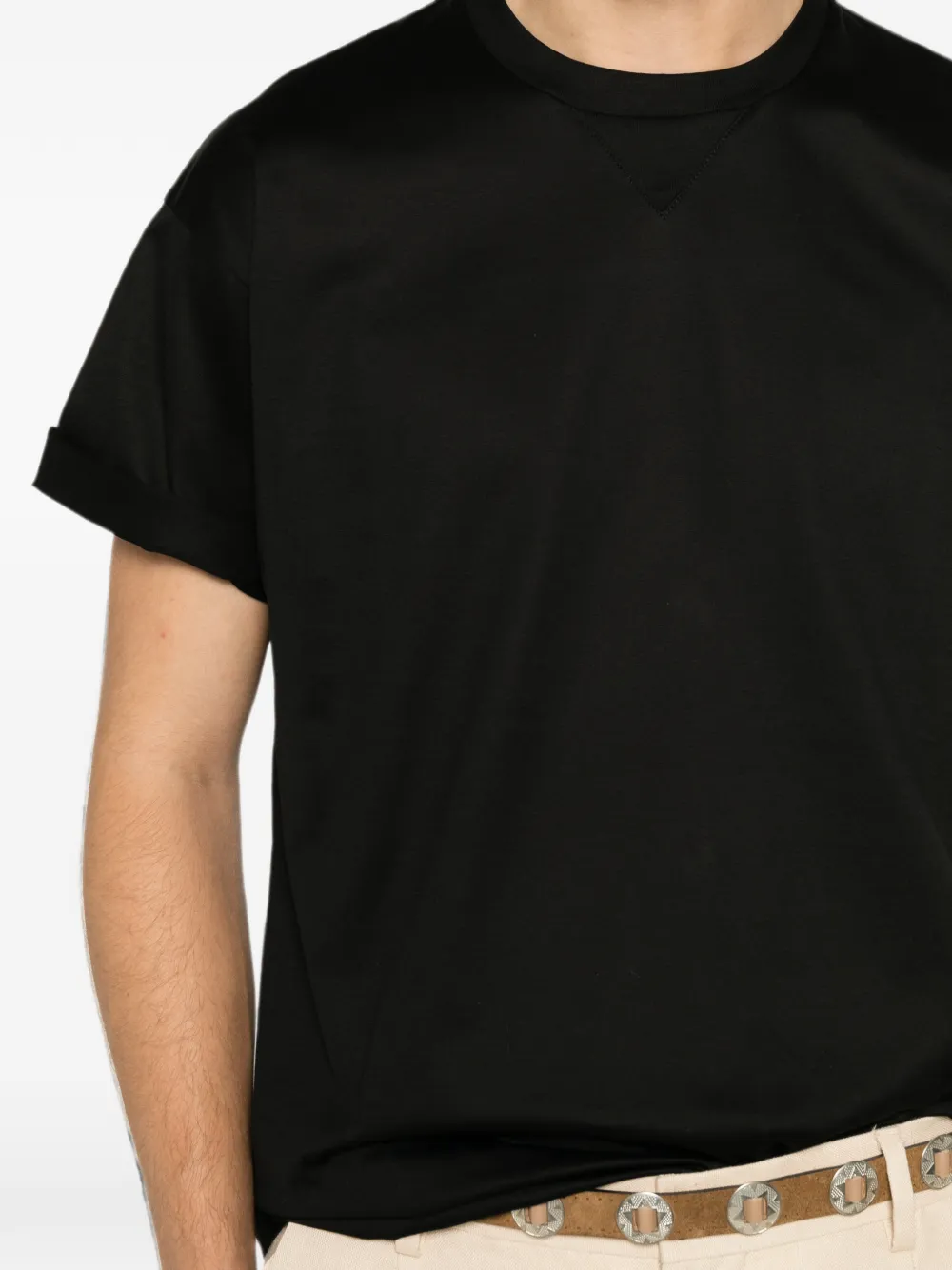 Low Brand T-shirt met logopatch Zwart