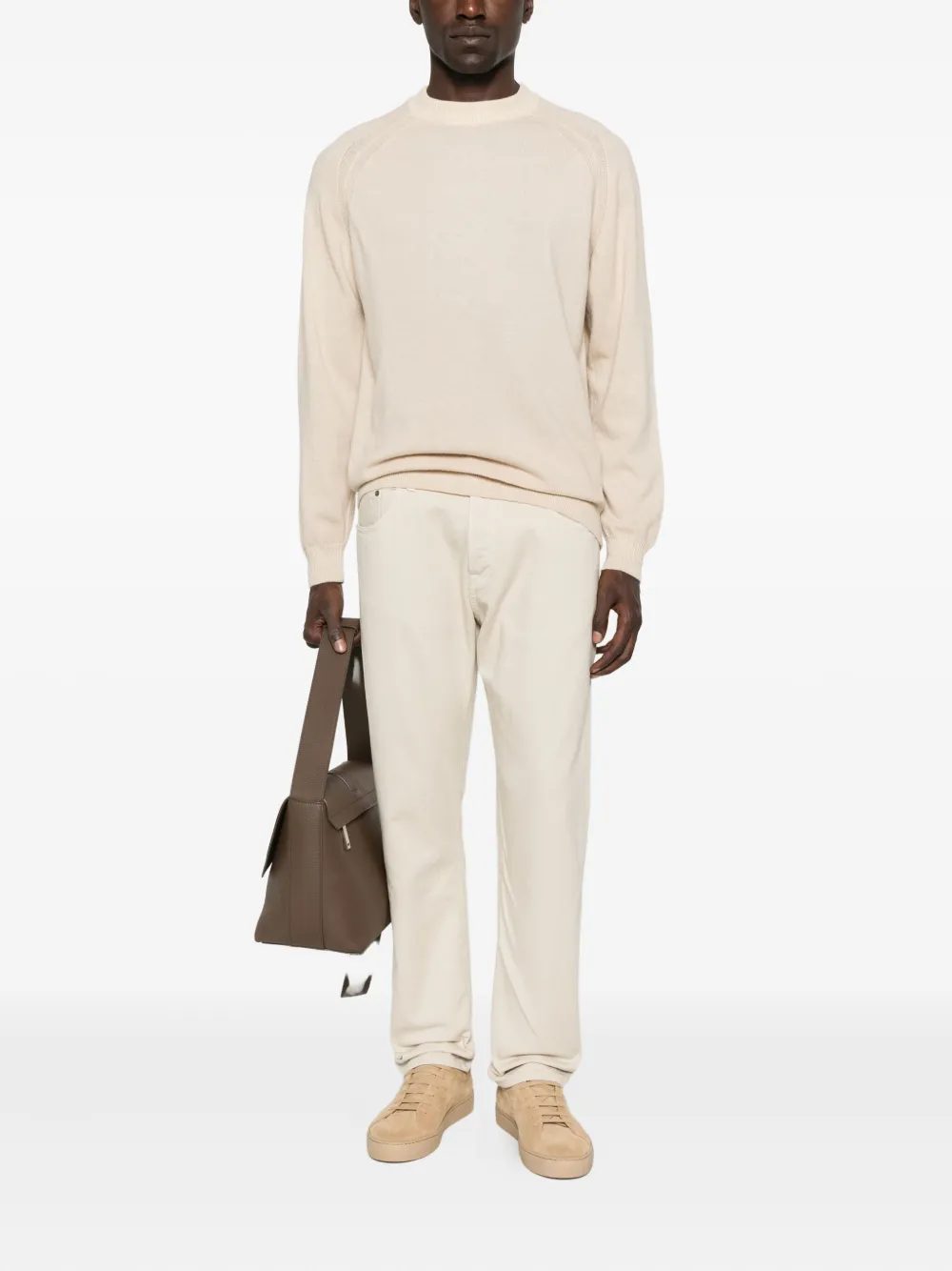 DONDUP Katoenen jeans met vijf zakken - Beige