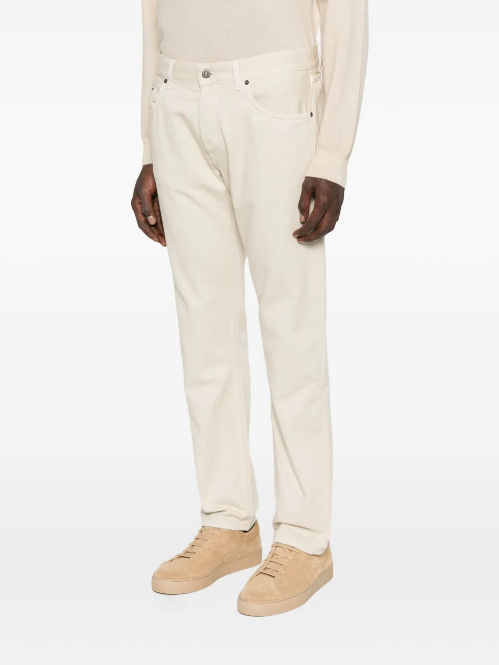 DONDUP Katoenen jeans met vijf zakken Beige
