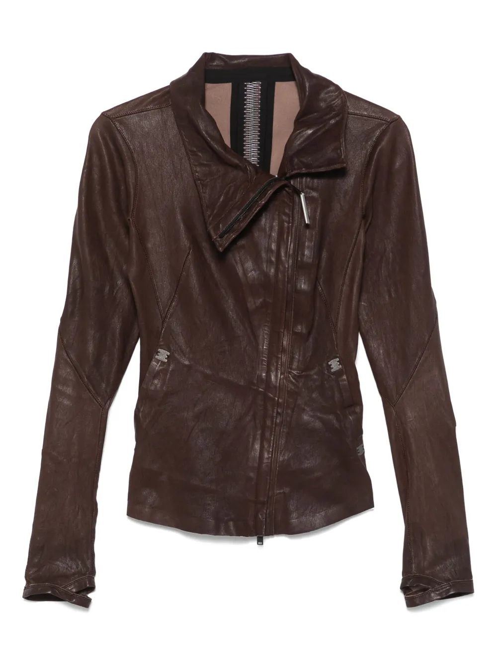 Isaac Sellam Experience veste Prudente Neo en cuir | marron | Image 1