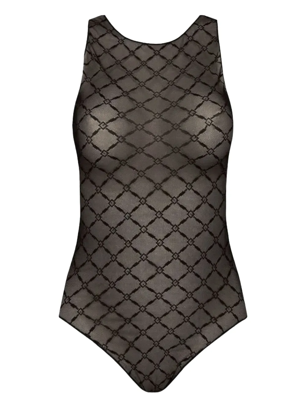 Elisabetta Franchi Bodysuit met geometrisch patroon Zwart