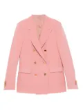 Tagliatore double-breasted gold-button dress - Pink