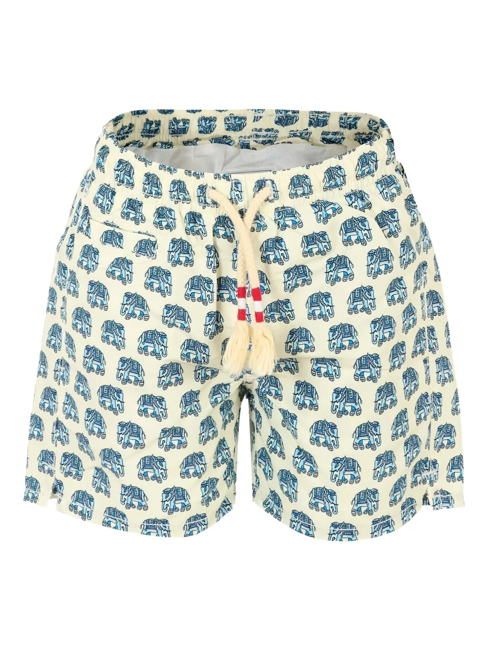 Mc2 Saint Barth Iovry Swim Shorts For Boy With Elephants In Green