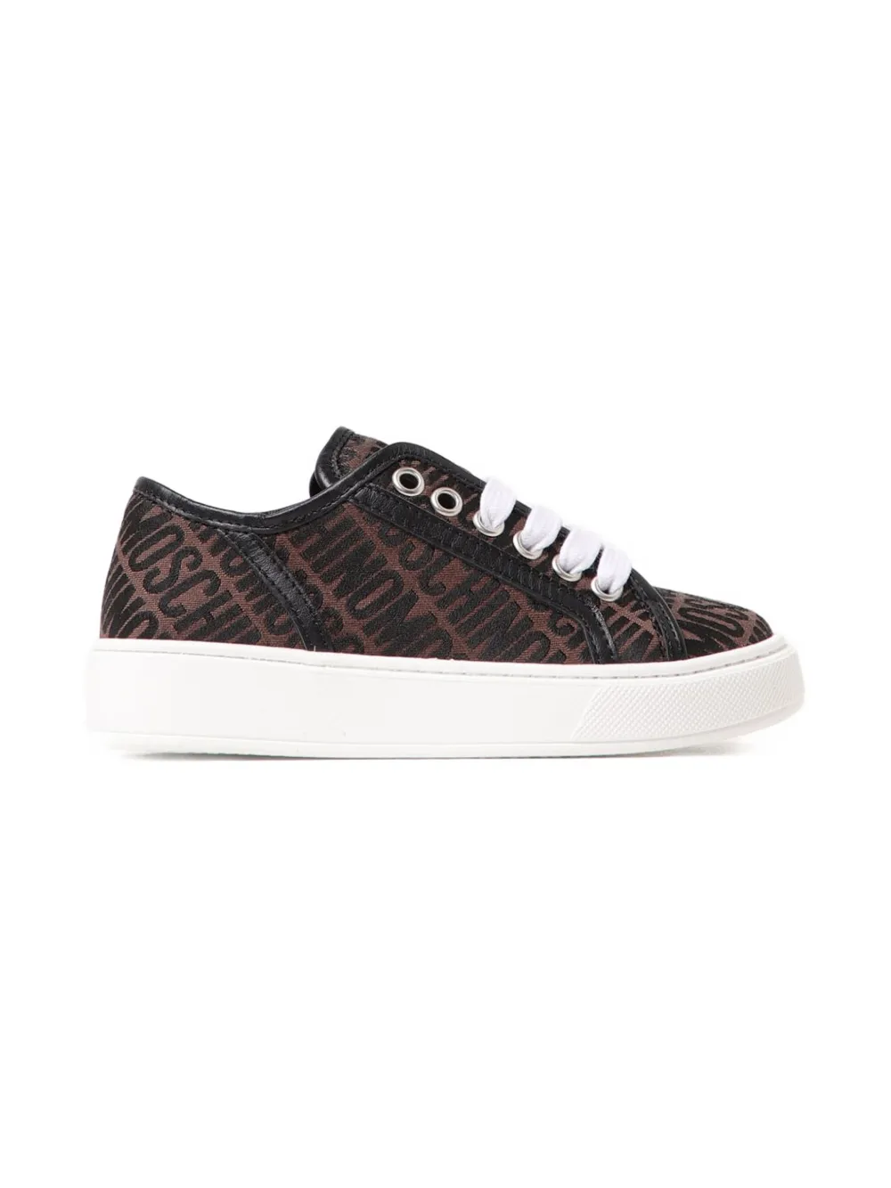 Moschino Kids logo-print sneakers Brown