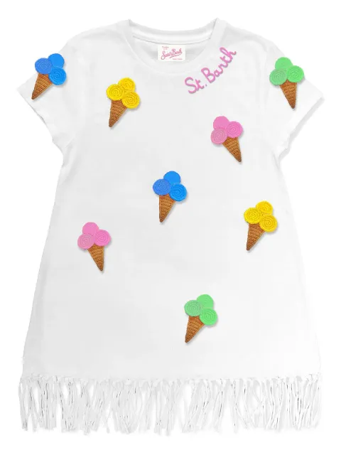 MC2 Saint Barth Kids ice-cream-cone embroidered fringe dress