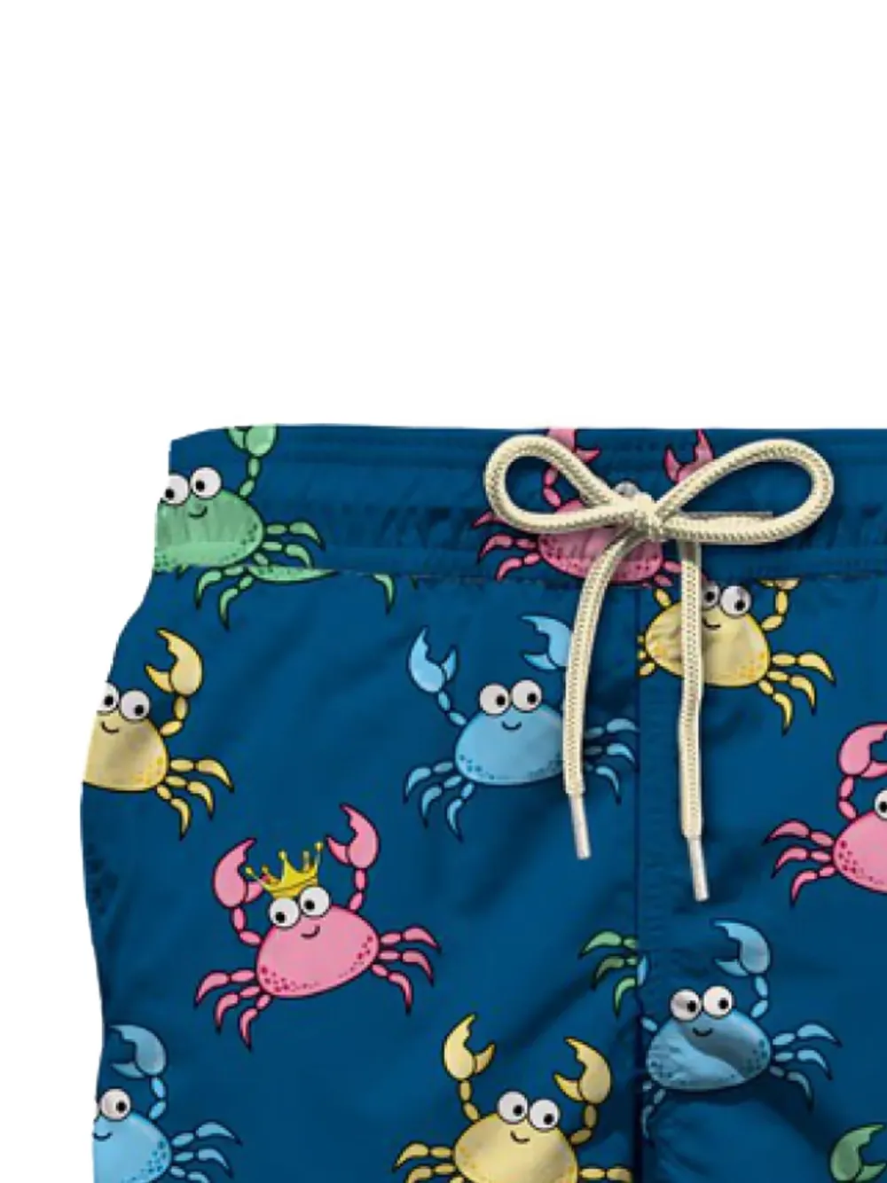 Mc2 Saint Barth Crab-print Swim Shorts In Blue