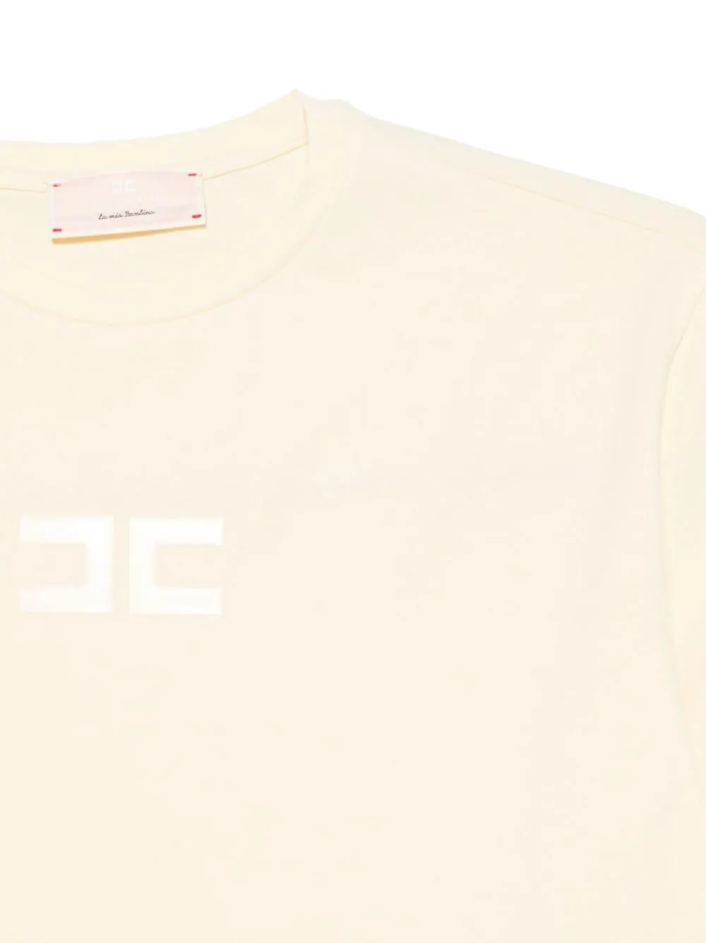 Elisabetta Franchi La Mia Bambina T-shirt met logoprint Geel