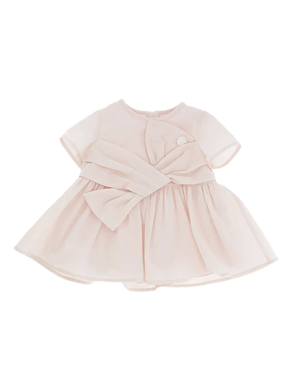 Elisabetta Franchi Kids La Mia Bambina jurk met korte mouwen en strikdetail Roze