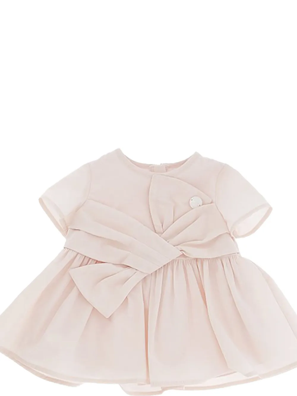 Elisabetta Franchi Kids La Mia Bambina jurk met korte mouwen en strikdetail Roze