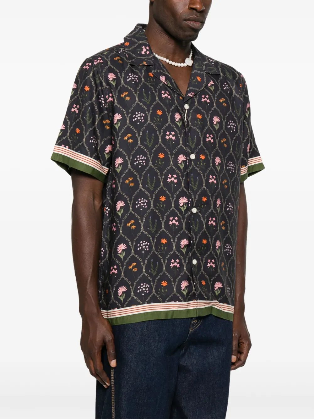 Les Deux Overhemd met bloemenprint Blauw