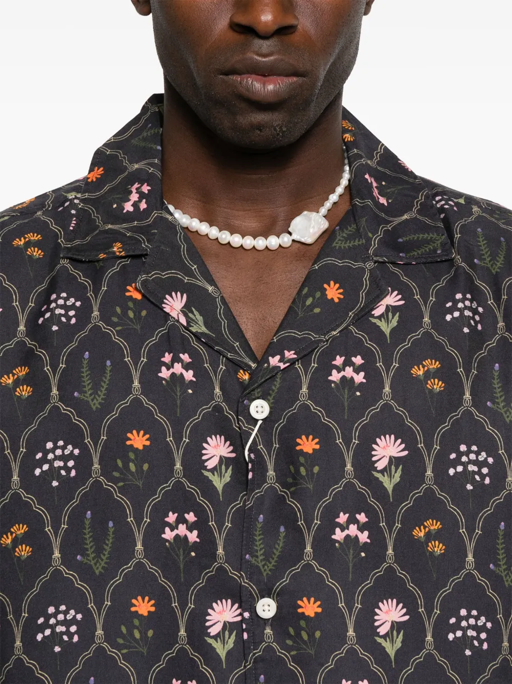 Les Deux Overhemd met bloemenprint Blauw
