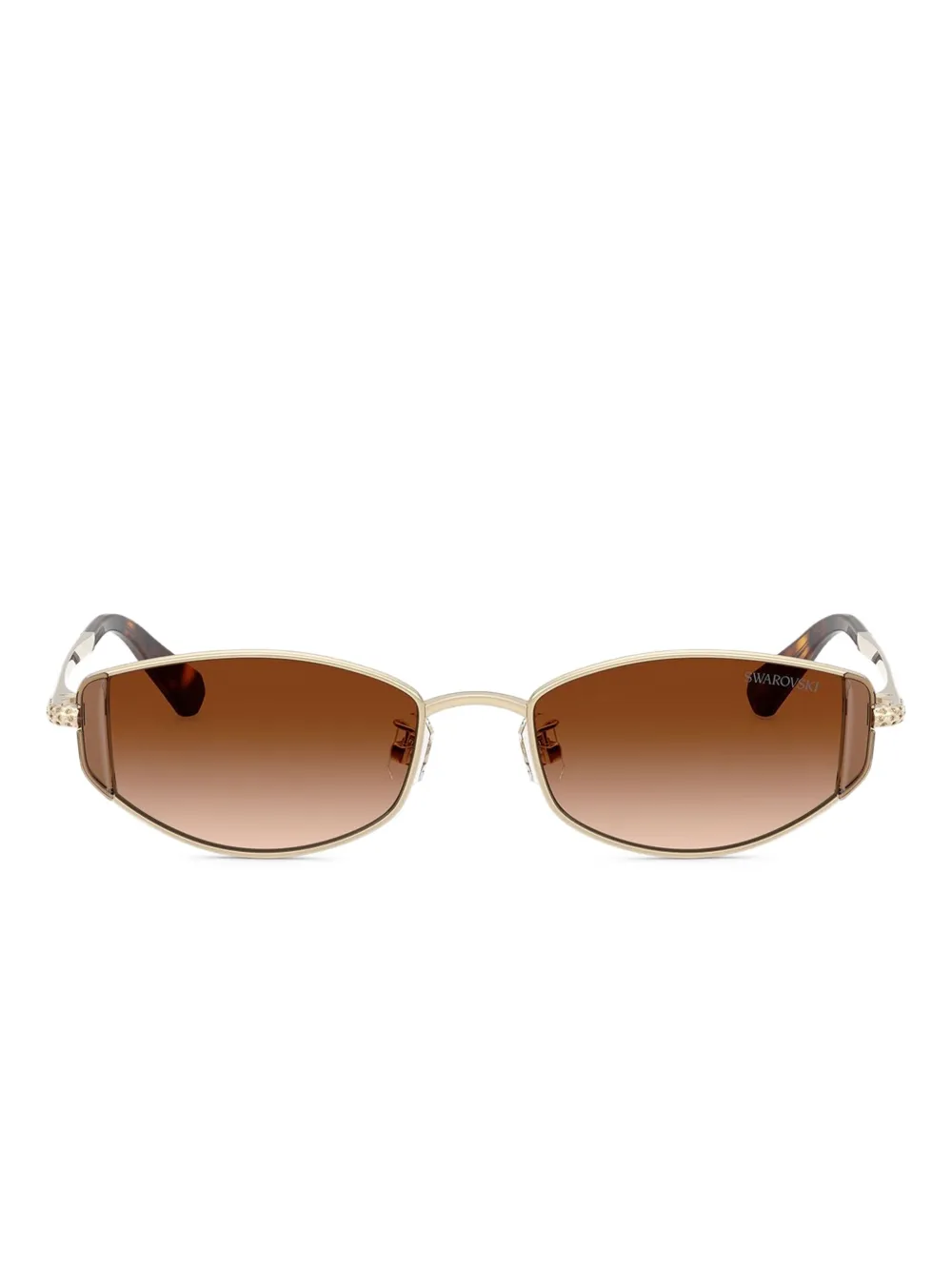 Swarovski Eyewear Zonnebril met ovalen montuur Goud