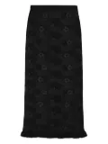 Cecilie Bahnsen floral-pattern ruffled skirt - Black