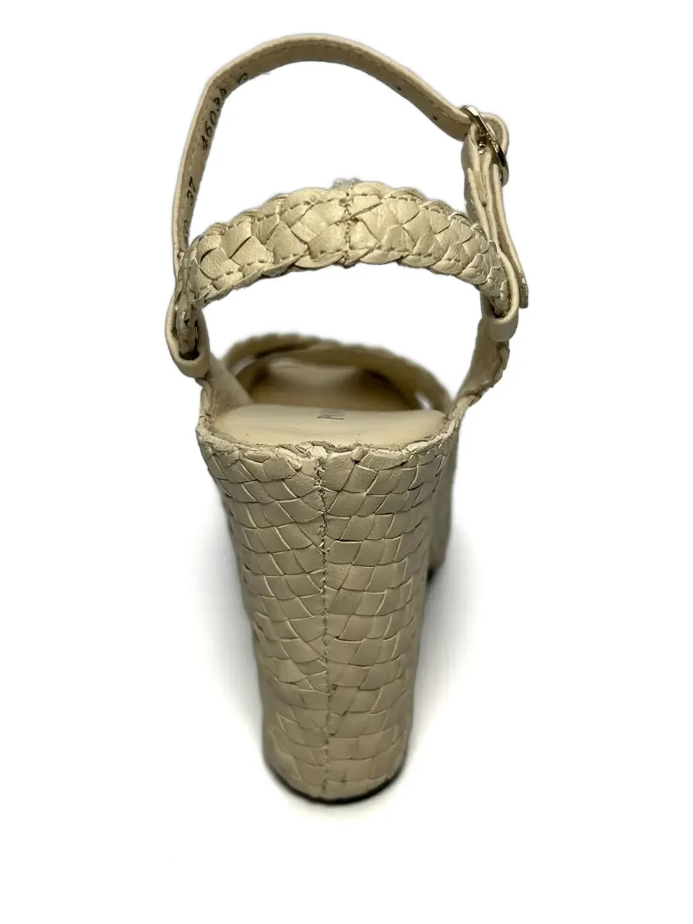 Toni Pons 95 mm geweven leren sandalen Beige
