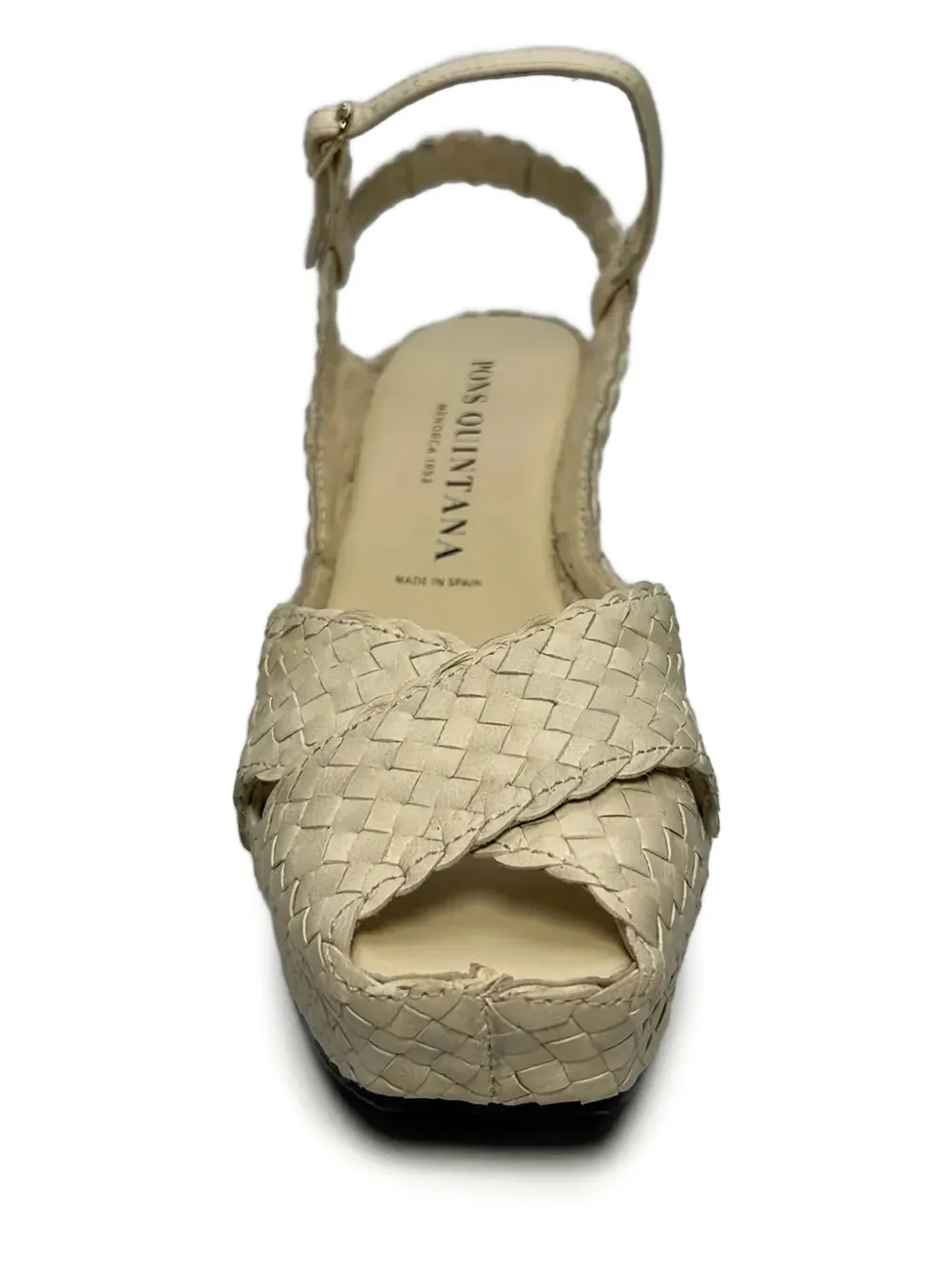 Toni Pons 95 mm geweven leren sandalen Beige