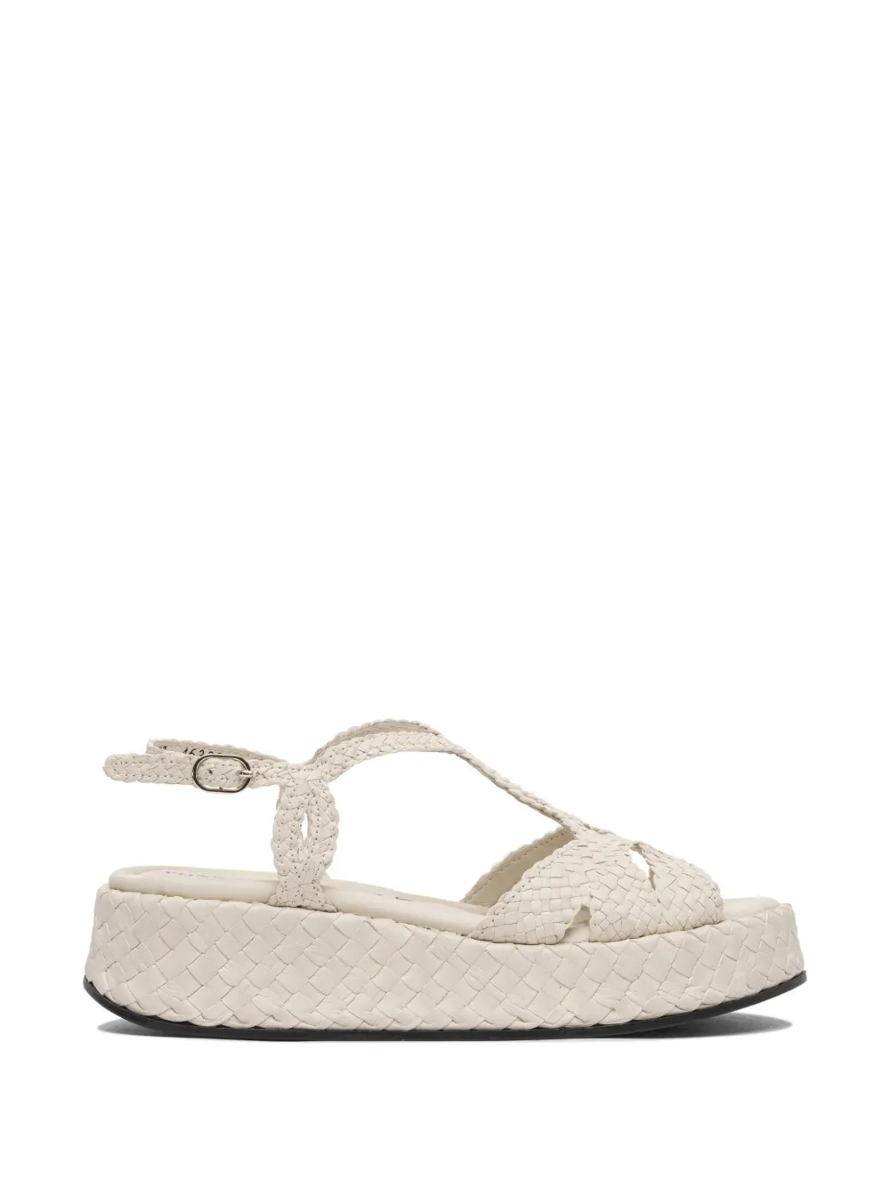 Toni Pons 95 mm geweven leren sandalen Beige