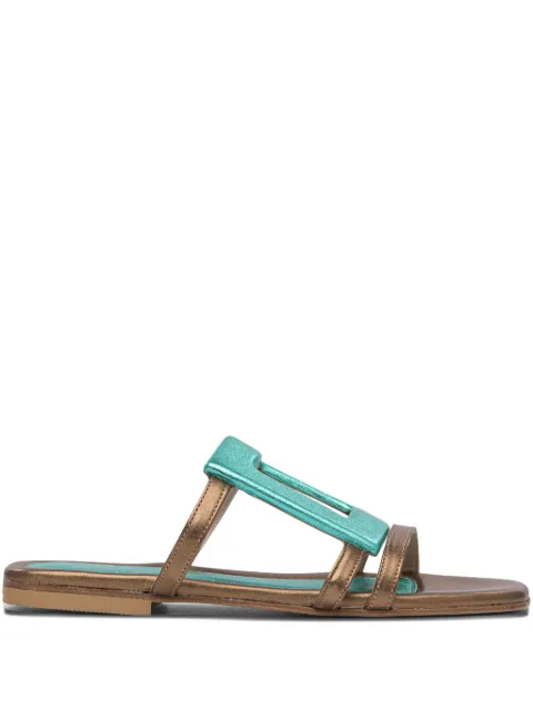 Elina Linardaki metallic buckle sandals