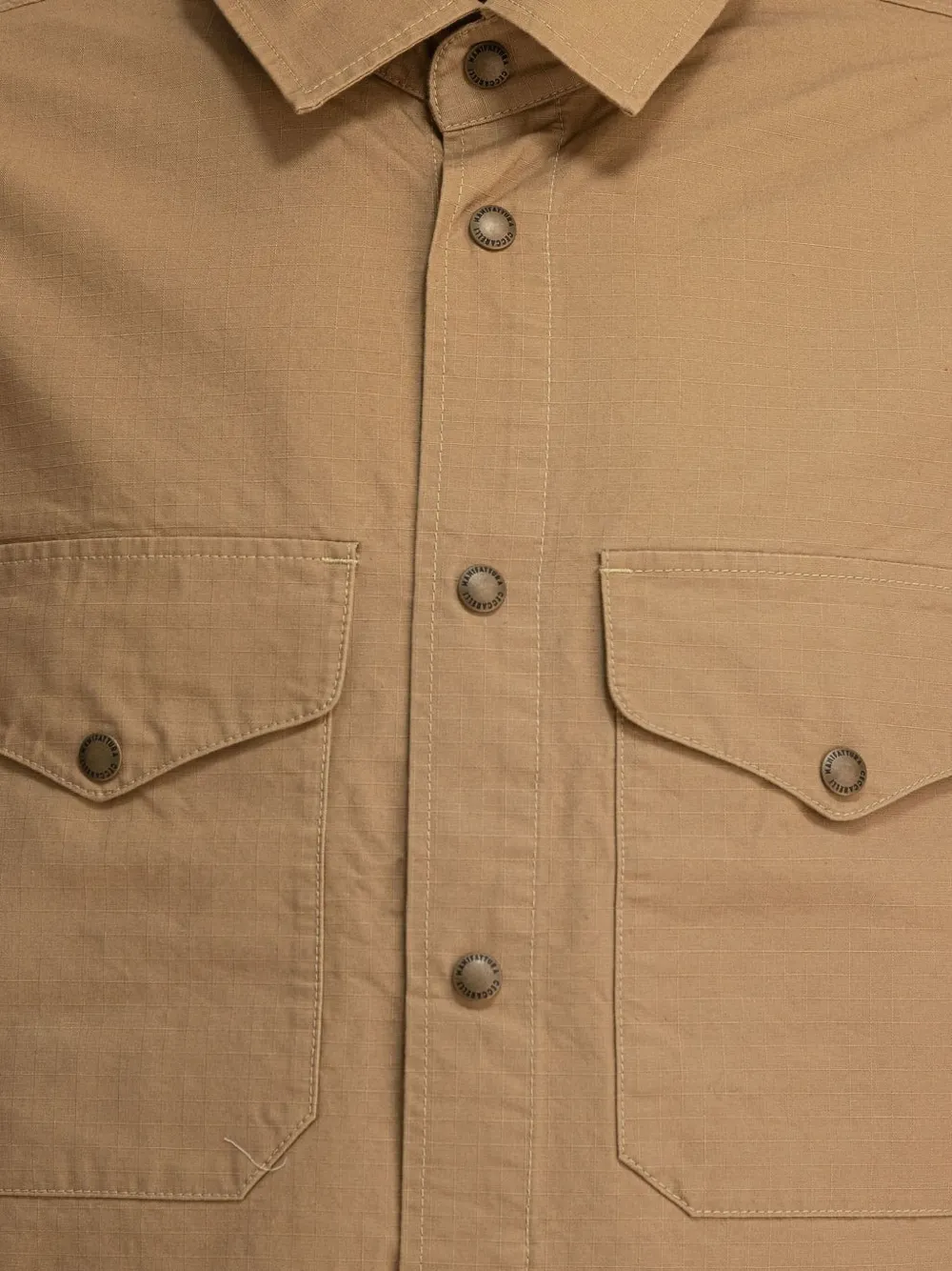 Ceccarelli Button-fastening Cotton Shirt In Brown
