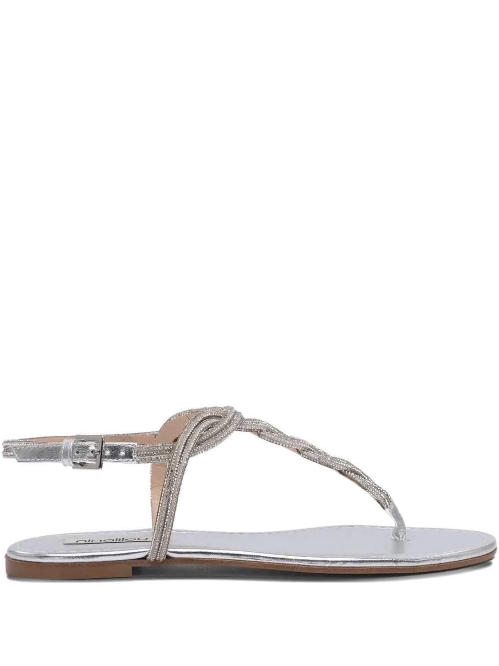 Ninalilou braided leather sandals | Silver | Image 1