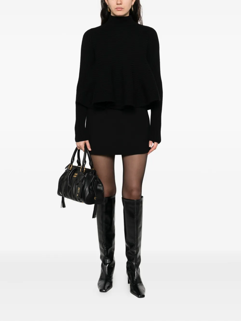 P.A.R.O.S.H. virgin wool-blend skirt Zwart