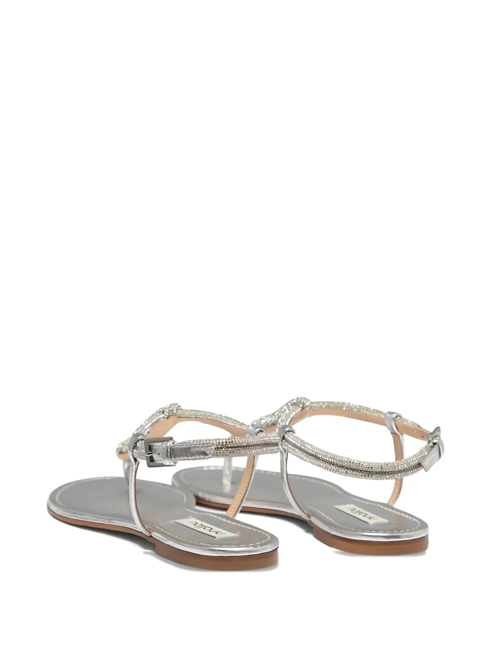 Ninalilou Frida embellished-braided sandals Silver