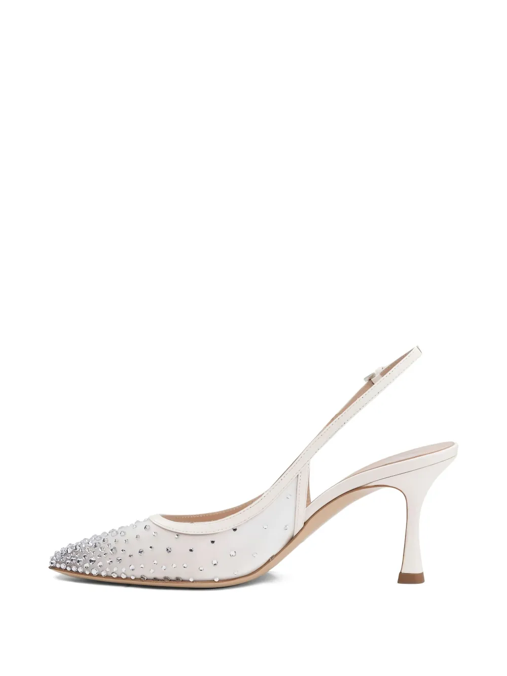 Ninalilou crystal-embellished slingback pumps White
