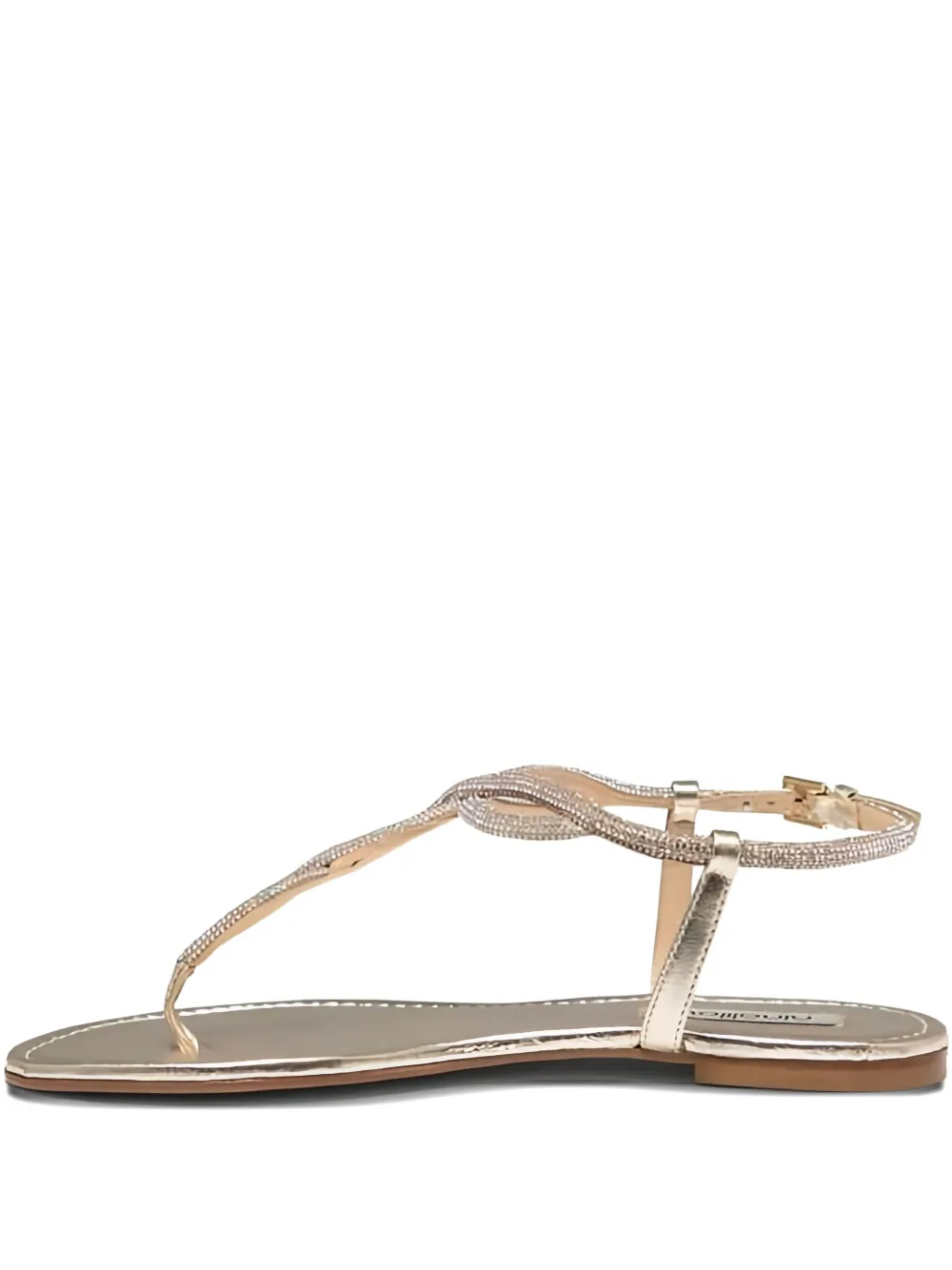 Ninalilou embellished knotted flat sandals Gold
