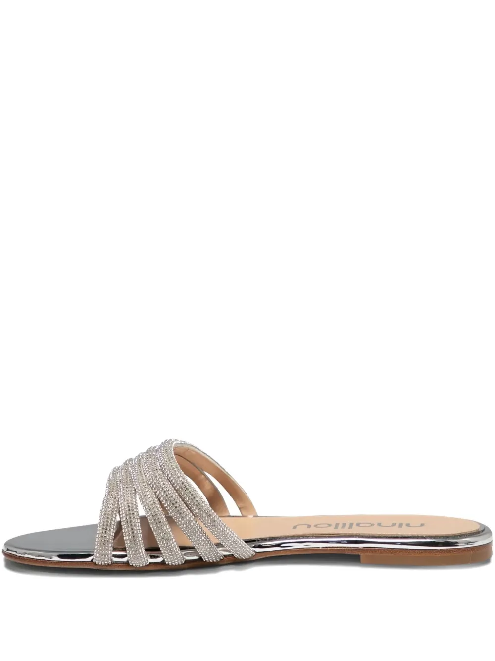 Ninalilou embellished-strap flat sandals Silver