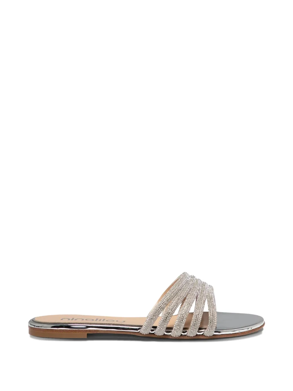 Ninalilou embellished-strap flat sandals Silver