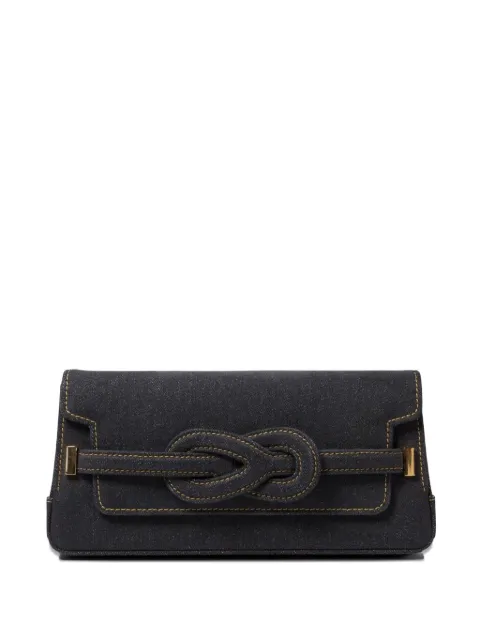 amato daniele knot-detail denim shoulder bag
