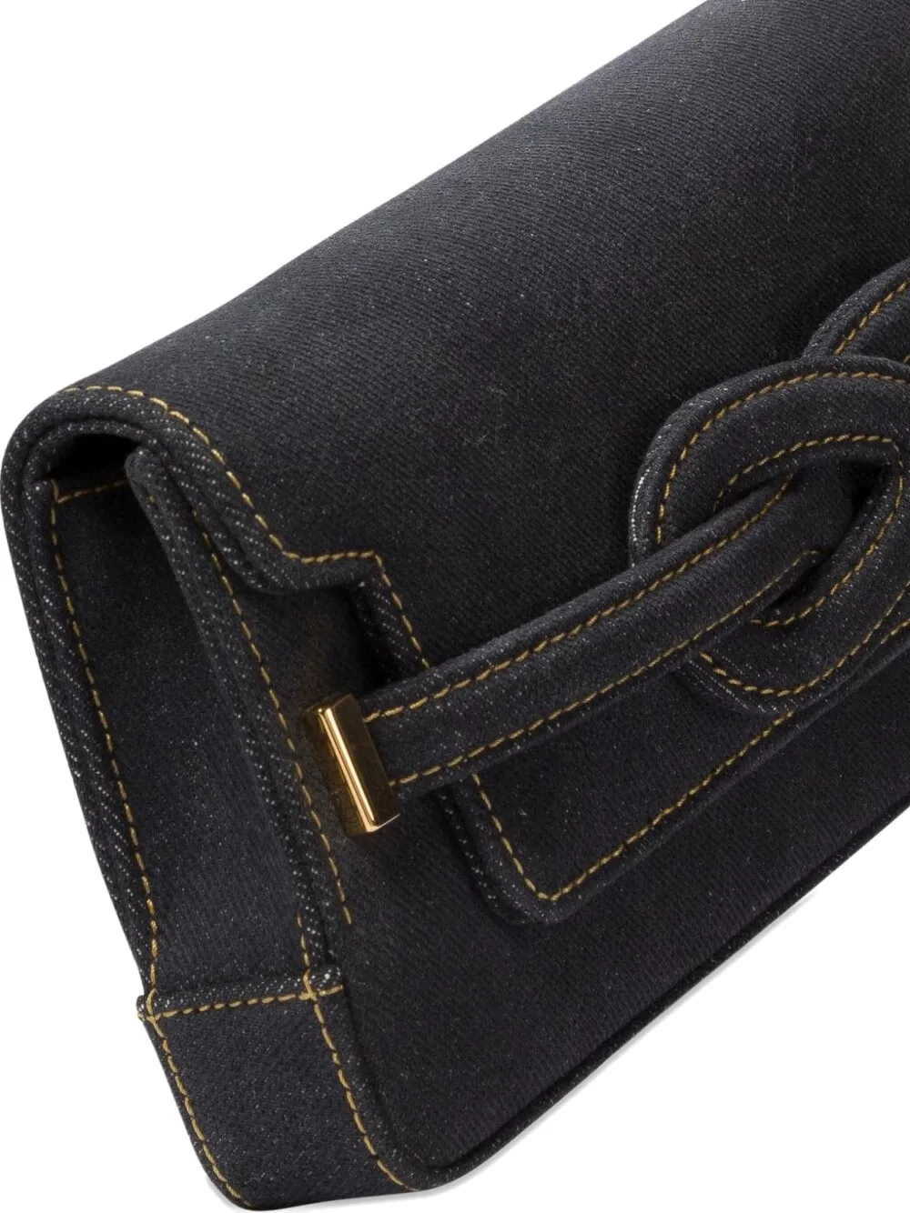 Amato Daniele Knot-detail Denim Shoulder Bag In Blue
