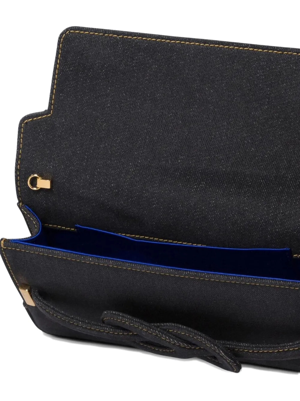 Amato Daniele Knot-detail Denim Shoulder Bag In Blue