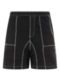 Brain Dead panelled contrast-stitch shorts - Black