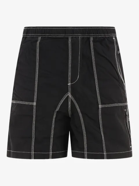Brain Dead panelled contrast-stitch shorts