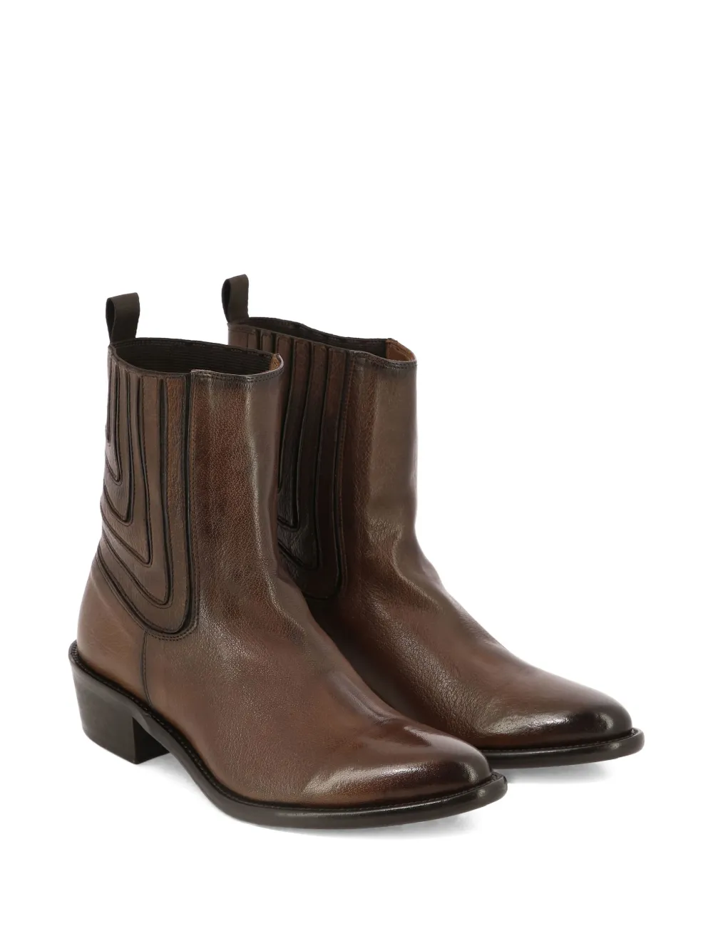 sturlini firenze leather panelled ankle boots Brown