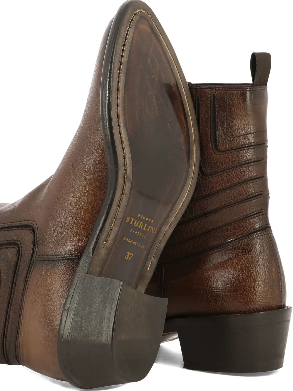sturlini firenze leather panelled ankle boots Brown