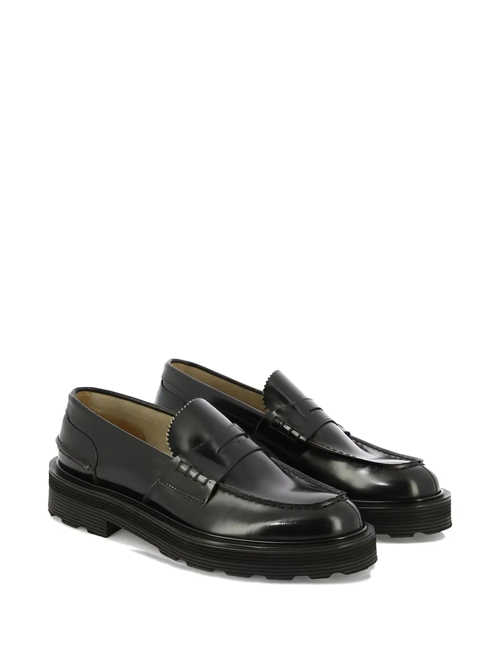 sturlini firenze penny leather loafers Black