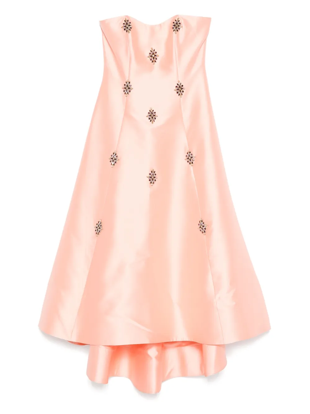 Costarellos Mikado Strapless Gown