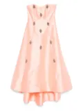 Costarellos Mikado strapless gown - Orange