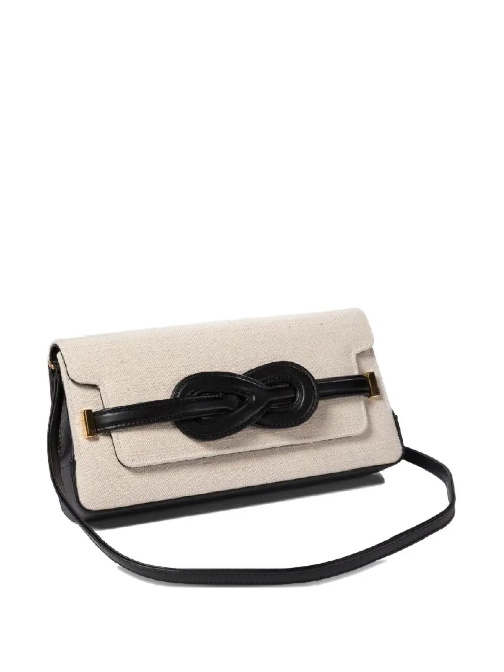 Amato Daniele Knot-detail Canvas Shoulder Bag In Neutral