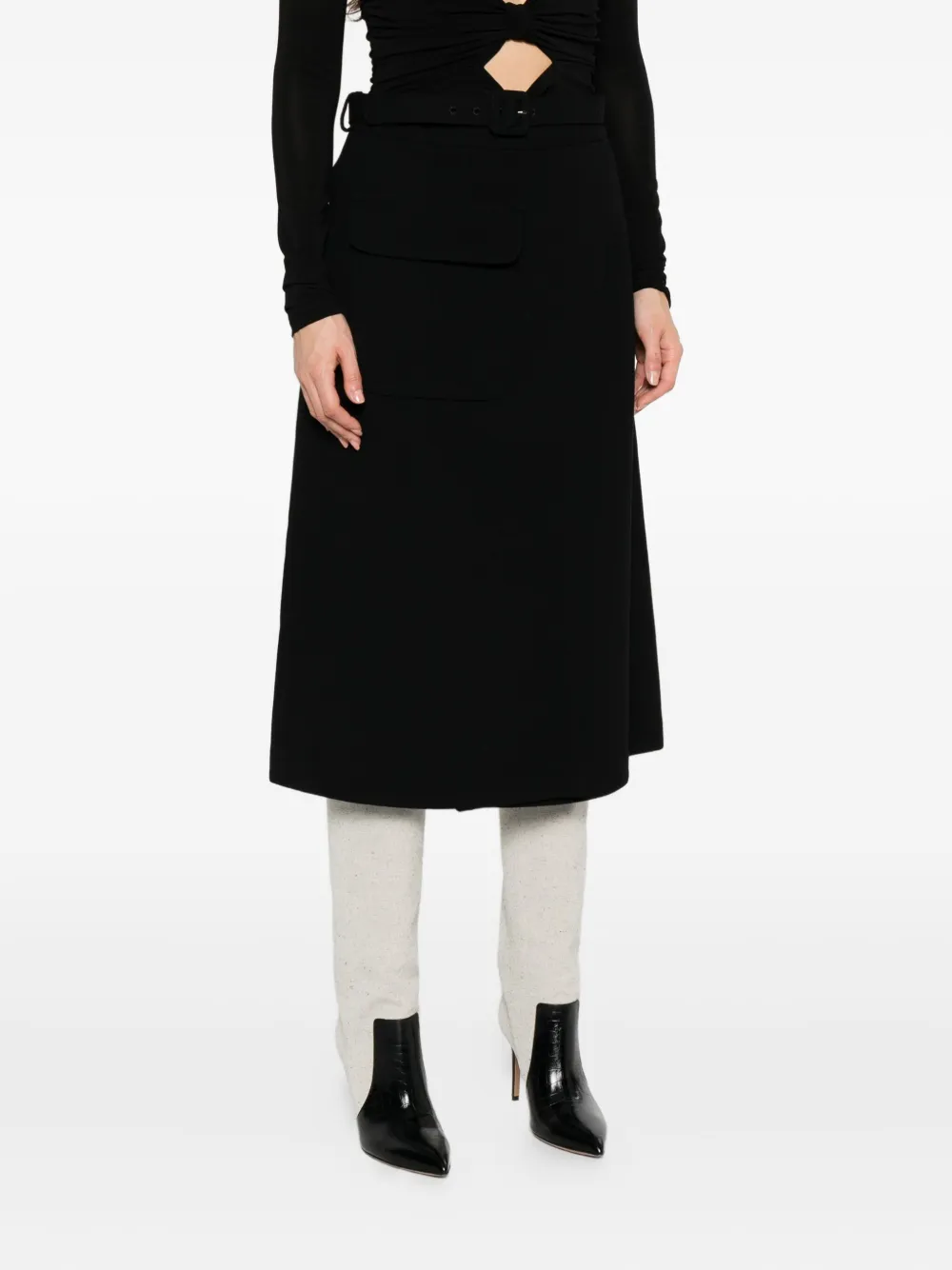 P.A.R.O.S.H. belted skirt Zwart