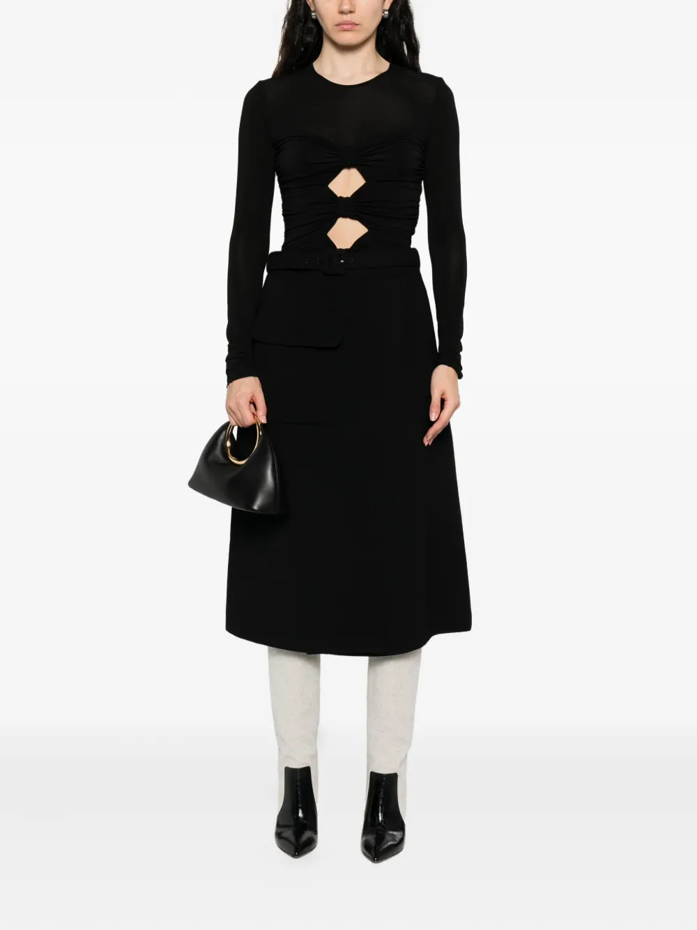 P.A.R.O.S.H. belted skirt Zwart