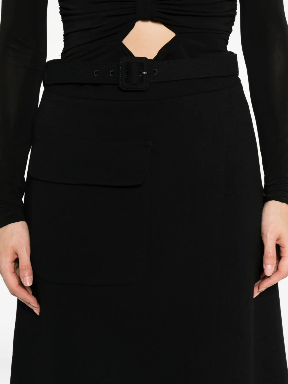 P.A.R.O.S.H. belted skirt Zwart