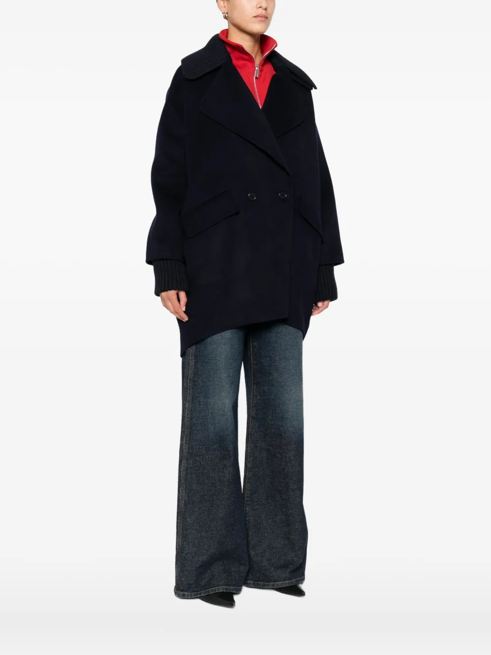 P.a.r.o.s.h P. A.r. O.s. H. Double-breasted Beige Coat In Black